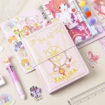 Card Captor Sakura Anime Cute Diary Notebook KINOMOTO SAKURA Peripheral Stationery Set Girl Birthday Gifts