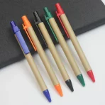 Eco-friendly Kraft Paper Ballpoint Pen for Student Writing Drawing Office Stationery ABS Environmentally Friendly Pen for School